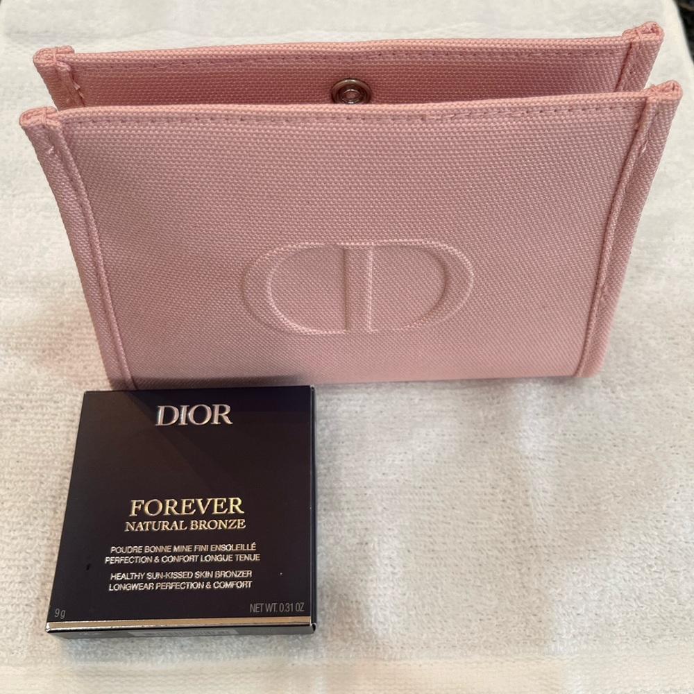Dior Forever Natural Bronze Limited Edition and Pink Dior Make Up Pouch